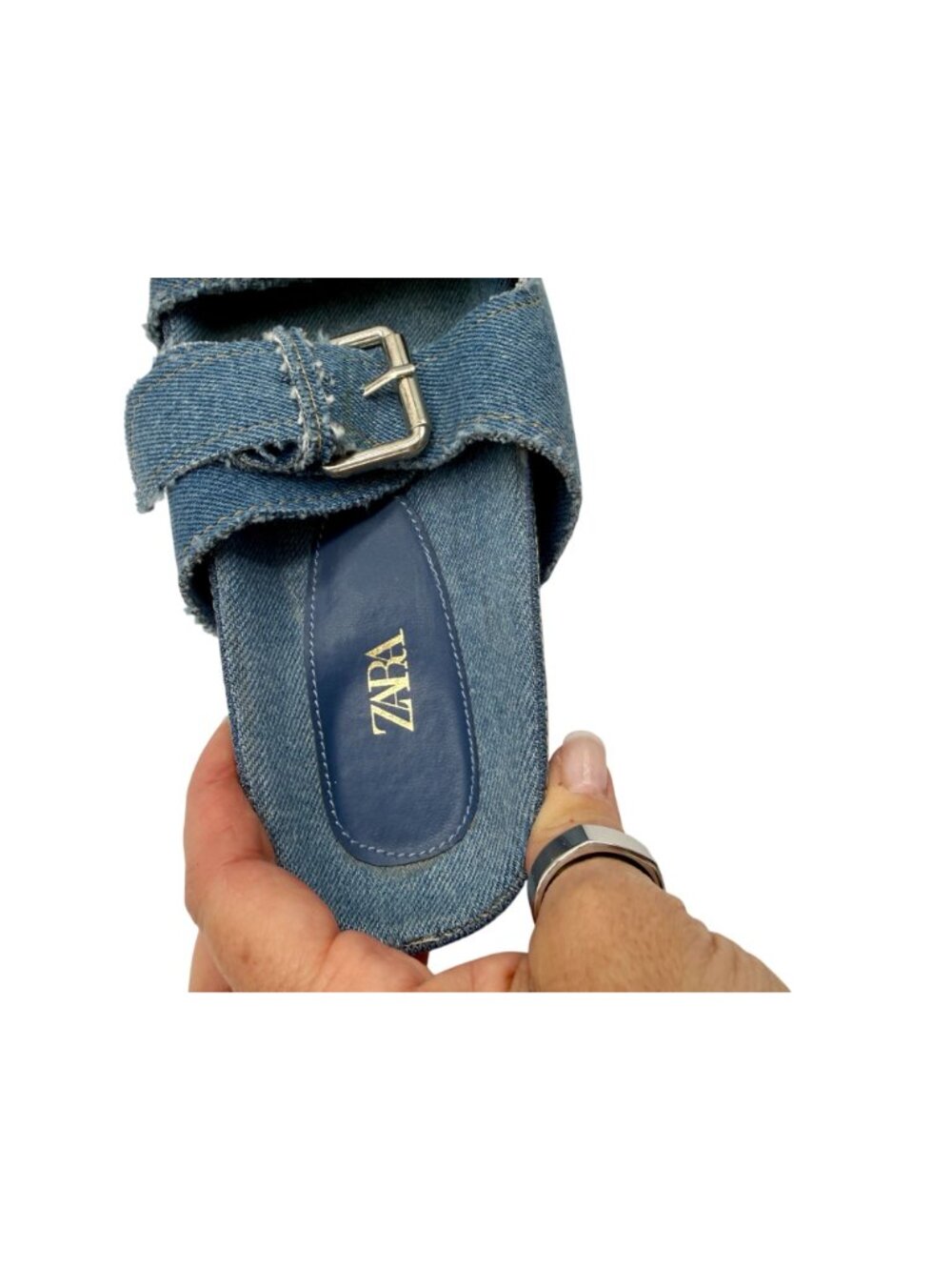 Zara Denim Sandals NWOT - Size 36/6 - Picture 4 of 6
